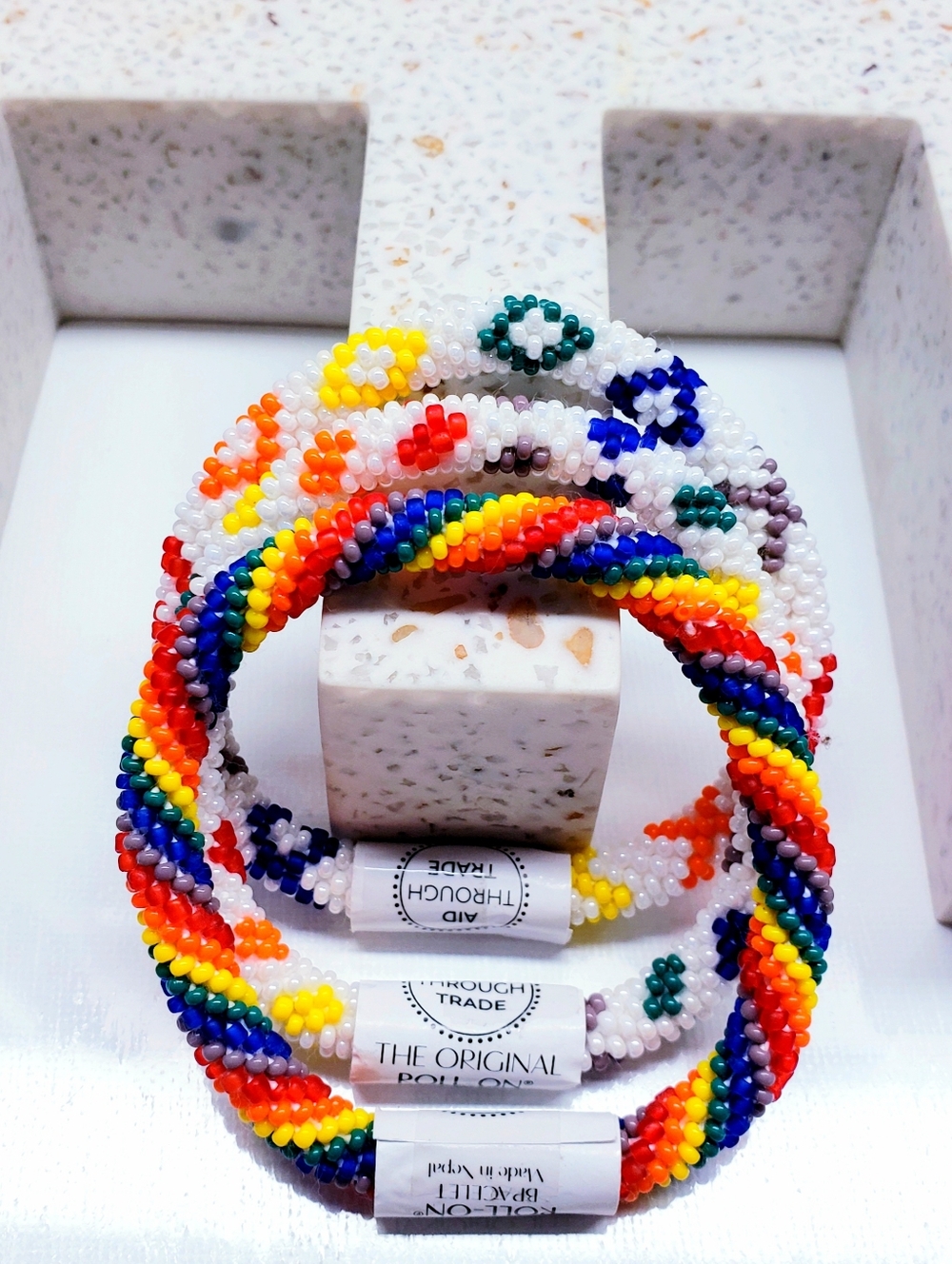 LOVE - The Original Roll-On® Bracelets, Set of 3 bracelets, 7" round, Nepal, # 4